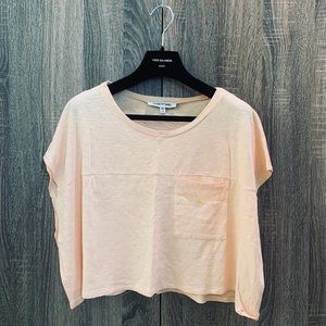 XS Elizabeth James Salmon Boxy Crop Top